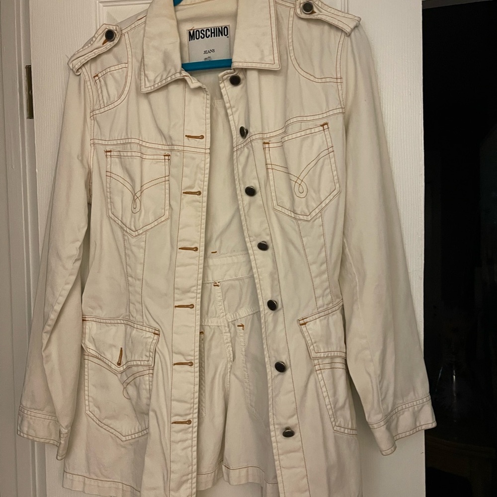 Moschino Women's Off-White Utility Jacket